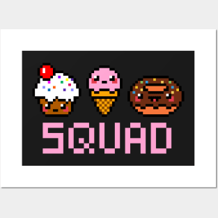 Cute squad pixel art Posters and Art